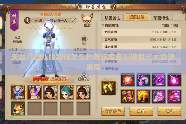 天龙八部私服跨服怎么玩老玩家亲测破解三大资源困局