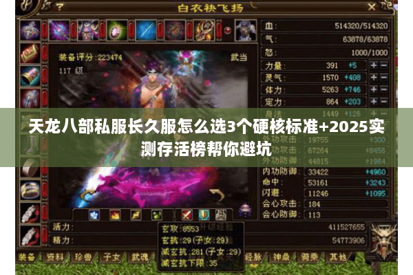 天龙八部私服长久服怎么选3个硬核标准+2025实测存活榜帮你避坑