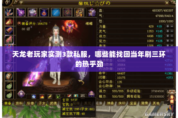天龙老玩家实测3款私服,哪些能找回当年刷三环的热乎劲 天龙老玩家实测3款私服,哪些能找回当年刷三环的热乎劲