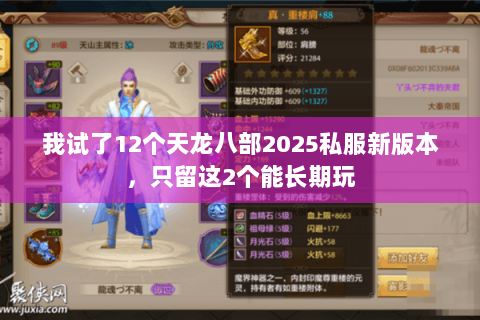 我试了12个天龙八部2025私服新版本，只留这2个能长期玩