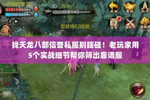 找天龙八部信誉私服别瞎碰！老玩家用5个实战细节帮你筛出靠谱服