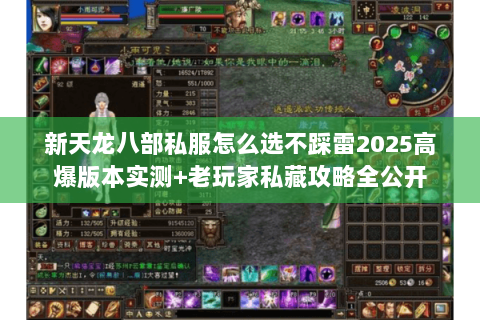 新天龙八部私服怎么选不踩雷2025高爆版本实测+老玩家私藏攻略全公开