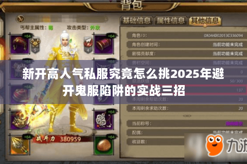 新开高人气私服究竟怎么挑2025年避开鬼服陷阱的实战三招