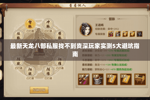 最新天龙八部私服找不到资深玩家实测5大避坑指南