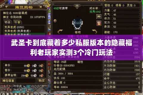 武圣卡到底藏着多少私服版本的隐藏福利老玩家实测3个冷门玩法