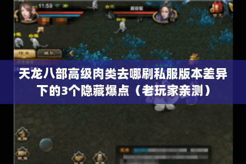 天龙八部高级肉类去哪刷私服版本差异下的3个隐藏爆点（老玩家亲测）