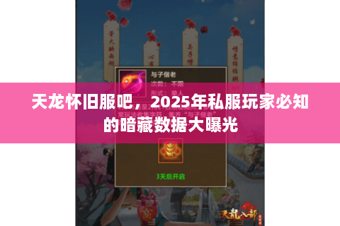 天龙怀旧服吧，2025年私服玩家必知的暗藏数据大曝光
