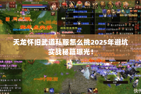 天龙怀旧武道私服怎么挑2025年避坑实战秘籍曝光！