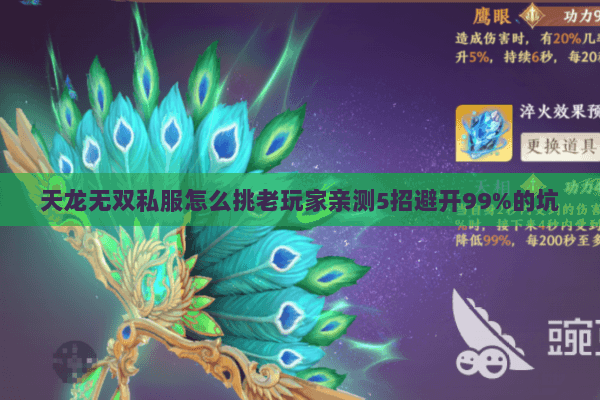 天龙无双私服怎么挑老玩家亲测5招避开99%的坑