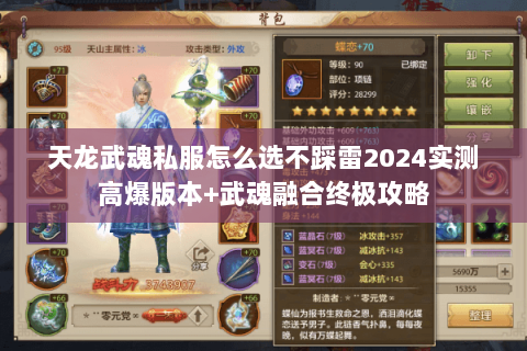天龙武魂私服怎么选不踩雷2024实测高爆版本+武魂融合终极攻略