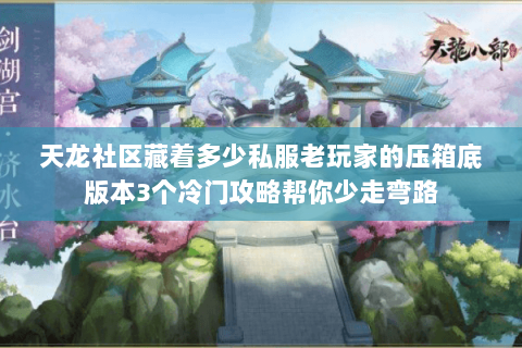 天龙社区藏着多少私服老玩家的压箱底版本3个冷门攻略帮你少走弯路