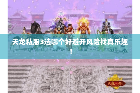 天龙私服3选哪个好避开风险找真乐趣！