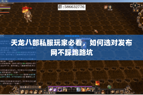 天龙八部私服玩家必看，如何选对发布网不踩跑路坑