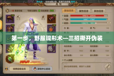 第一步，野服现形术—三招撕开伪装