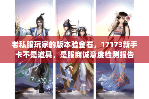 老私服玩家的版本验金石，17173新手卡不是道具，是服商诚意度检测报告