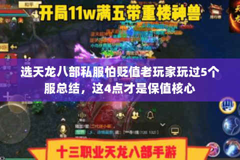 选天龙八部私服怕贬值老玩家玩过5个服总结，这4点才是保值核心