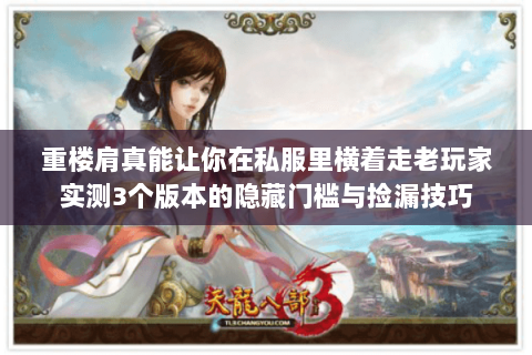 重楼肩真能让你在私服里横着走老玩家实测3个版本的隐藏门槛与捡漏技巧 重楼肩真能让你在私服里横着走老玩家实测3个版本的隐藏门槛与捡漏技巧