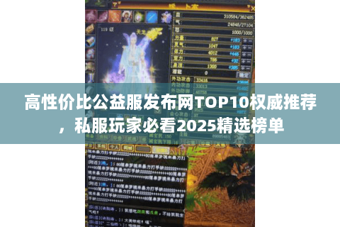 高性价比公益服发布网TOP10权威推荐，私服玩家必看2025精选榜单