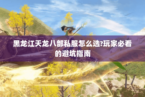 黑龙江天龙八部私服怎么选?玩家必看的避坑指南