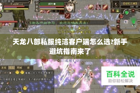 天龙八部私服纯洁客户端怎么选?新手避坑指南来了