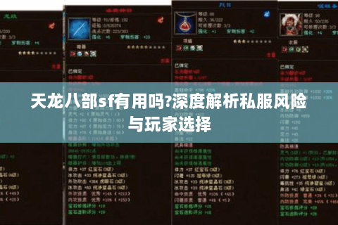 天龙八部sf有用吗?深度解析私服风险与玩家选择