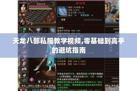 天龙八部私服教学视频,零基础到高手的避坑指南