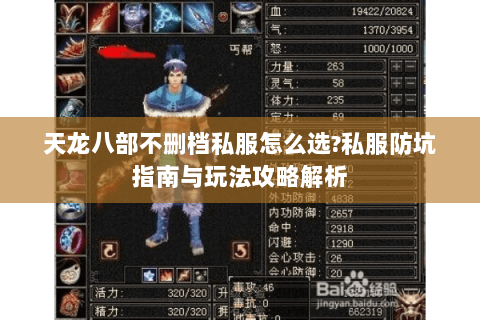 天龙八部不删档私服怎么选?私服防坑指南与玩法攻略解析