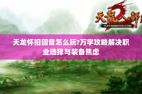天龙怀旧回音怎么玩?万字攻略解决职业选择与装备焦虑